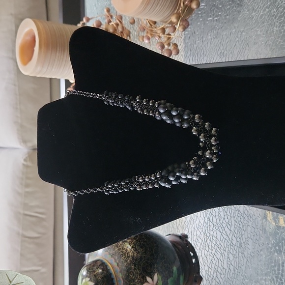 NWOT Lia Sophia Black Pearl Necklace - Picture 4 of 4